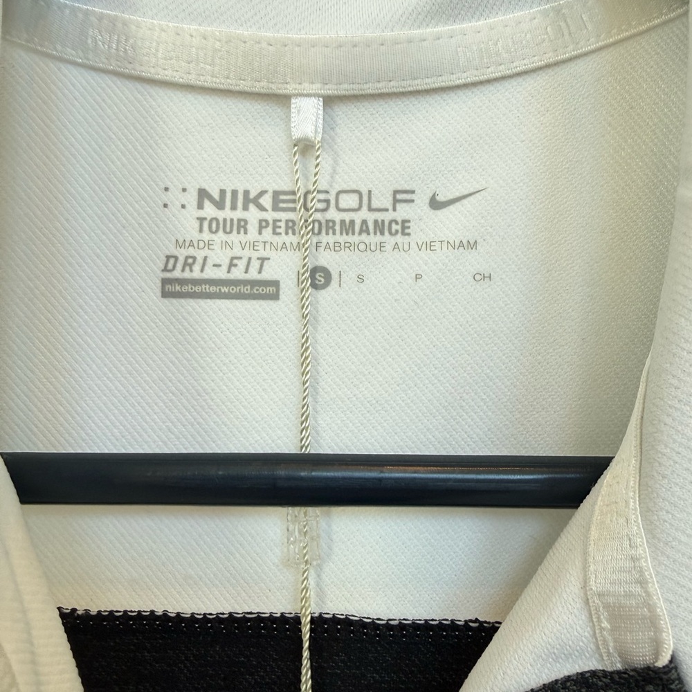 Nike Golf Women's White and Black Sleeveless Collared Polo Shirt - Picture 2 of 3